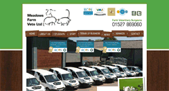 Desktop Screenshot of meadowsfarmvets.co.uk